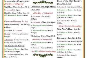 Advent Christmas Schedule Color 2023